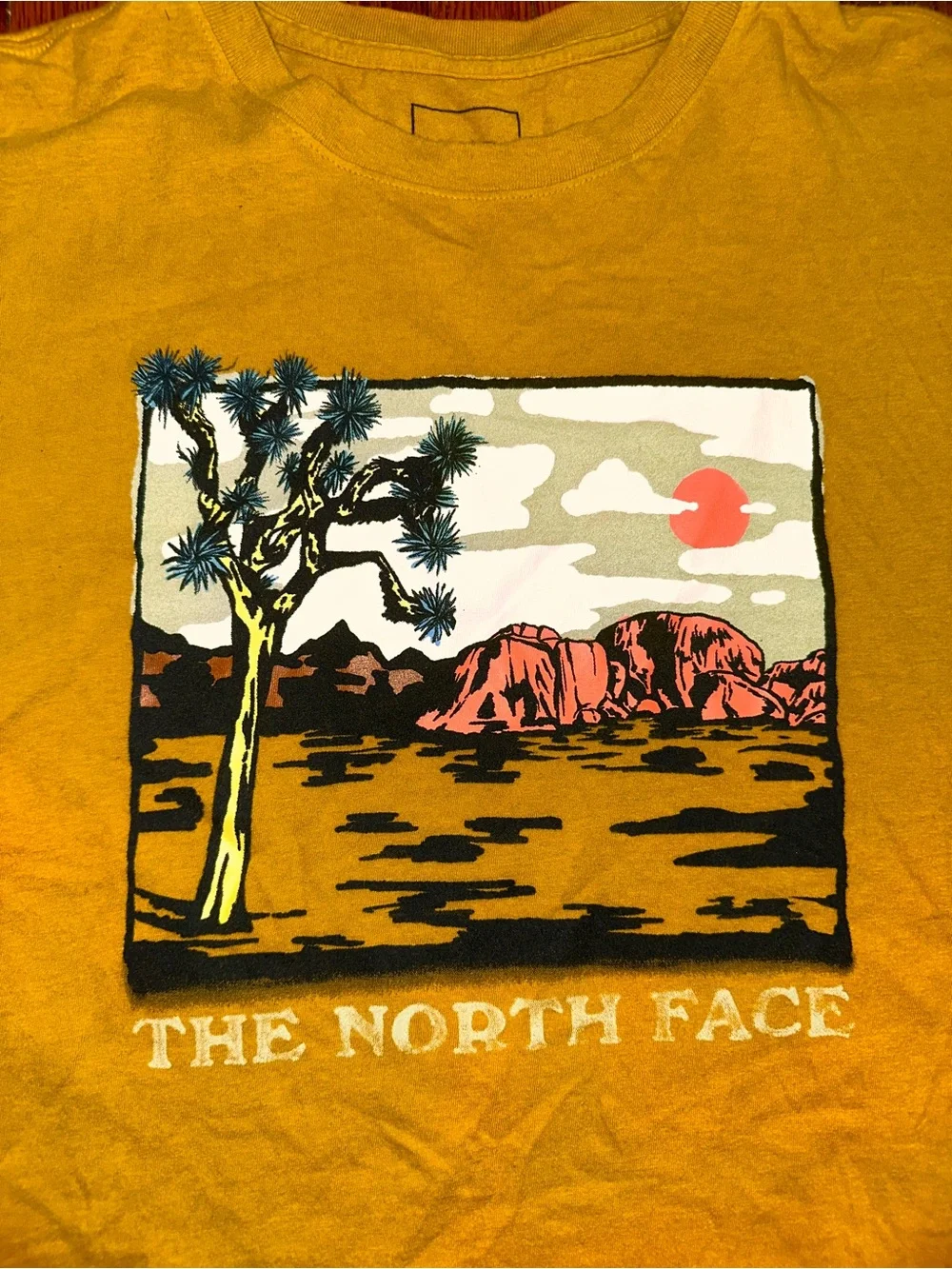 Men’s Large The North Face Yellow Desert Graphic Shirt
